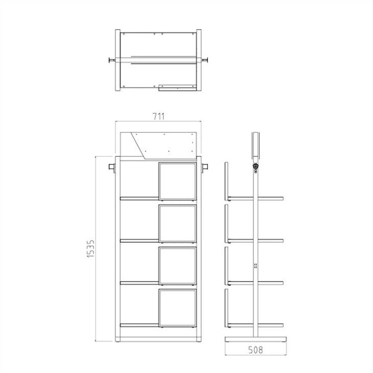Custom 4-Layer Boutique Garment Display Stand with POP (8)